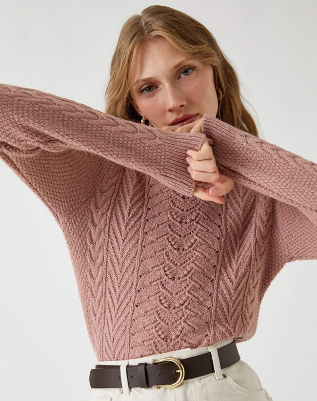 Camisola Tricotada Detalhada