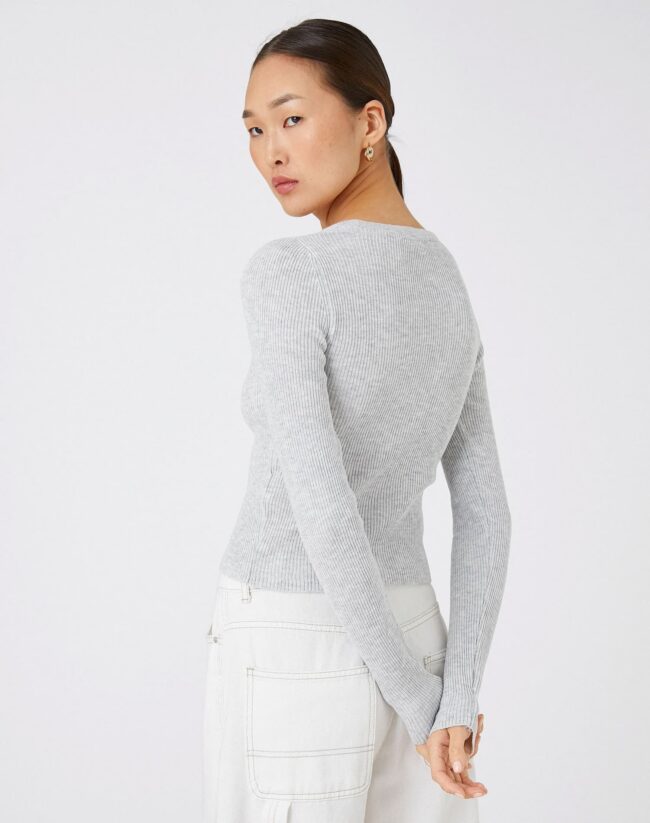 Cardigan de Malha Justo com Fecho de Molas - Image 4