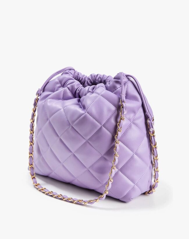Bolsa de ombro acolchoada com alça de corrente para mulher - Image 4